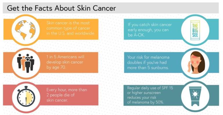 skin cancer foundation facts graphic
